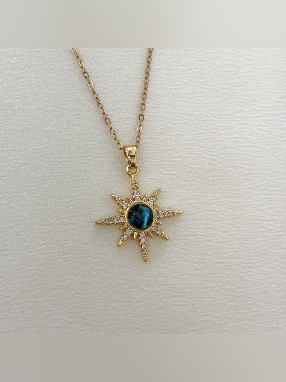 CZ Sun Pendant Necklace for Women